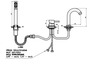 Смеситель на борт ванны Rav Slezak Seina SE962.5Y хром